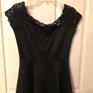 Black lace dress